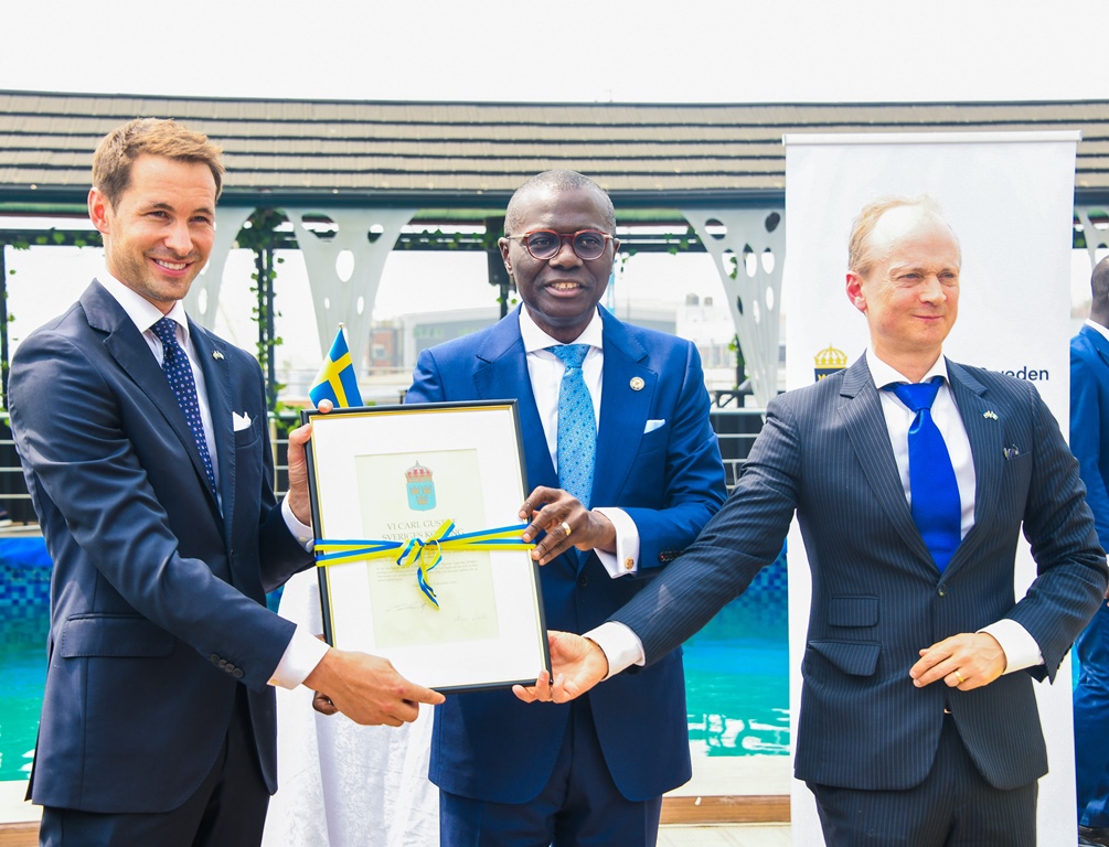 SANWO-OLU, AMBASSADOR INAUGURATE SWEDISH HONORARY CONSULATE IN LAGOS